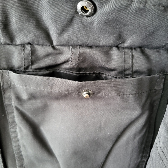 Point Zero black hooded cinched waist mid thigh zip up parka jacket Size S - Picture 7 of 12